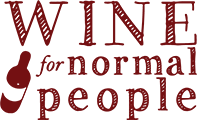 Wine for normal people logo on white bkg
