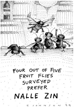 "4 out of 5 fruit flies prefer Nalle Zin" - 1998